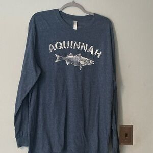 Aquinnah Blue Long-Sleeve Graphic Tee - Men's XXL NEVER WORN